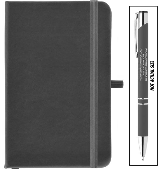 Preview of your customization as it will appear on Full Color Soft Touch Note Caddy & Pen Set